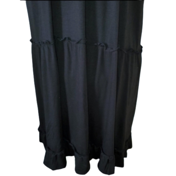 MIDNITE BLACK ☆ TIERED MAXI DRESS ☆ 6x ☆ NWT - Picture 4 of 9